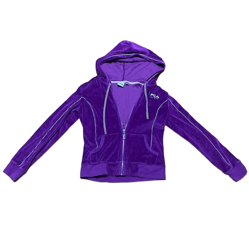 Vintage Y2K Fila Purple Velour Jacket